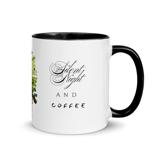 Ceramic Christmas tree mug with colored inside and rim
