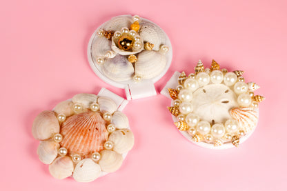 Sea shell compact mirror