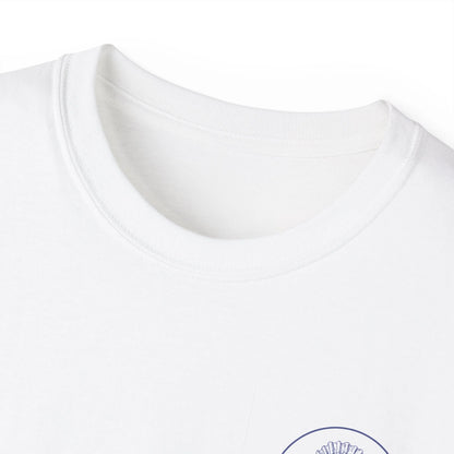 Unisex jersey cotton T-shirt with coastline print